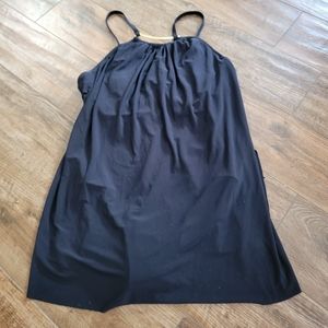 Magicsuit Black One-Piece Swimdress with Gold Accent